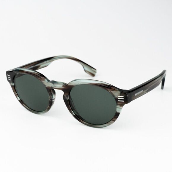 NEW Burberry BE4404 409871 Striped Green Oval Unisex Sunglasses BE4404 - Picture 5 of 11